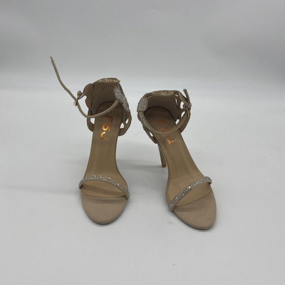 FSJ Open Toe Rhinestone Heels Stilettos Sandals - Picture 2 of 12